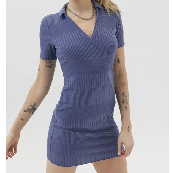 UO Lydia Collared Bodycon Mini Dress - Picture 7 of 8